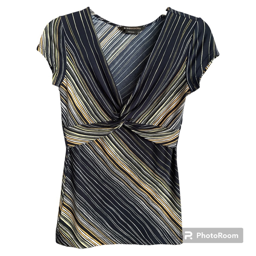 BCBGMAXAZRIA V Neck Shirt Size Small